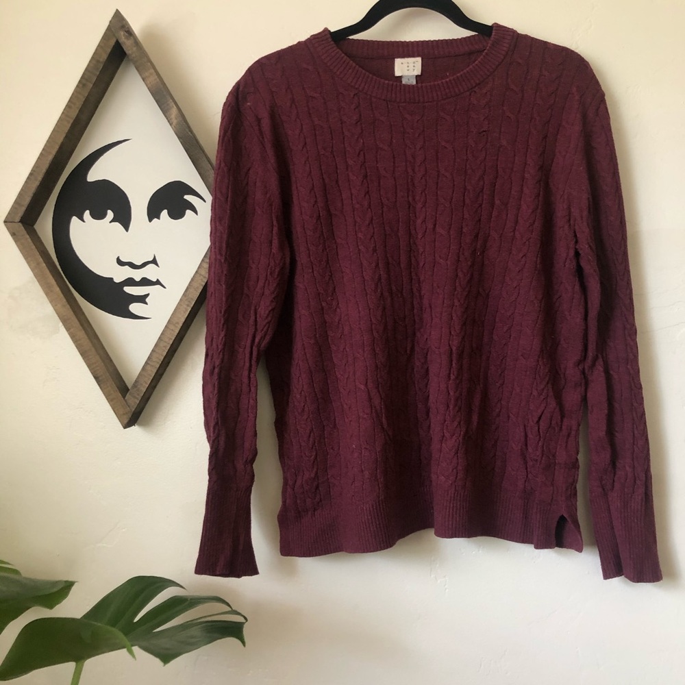 Maroon Knitted Sweater